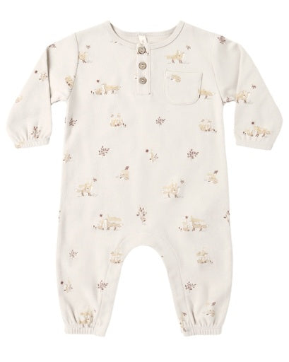 LONG SLEEVE POCKET JUMPSUIT FOX LAND