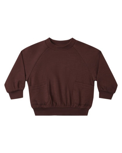 POCKET SWEATSHIRT BLACK CHERRY