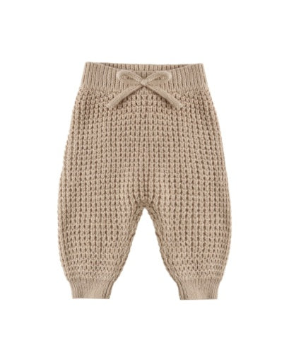 CHUNKY KNIT PANT HEATHERED LATTE