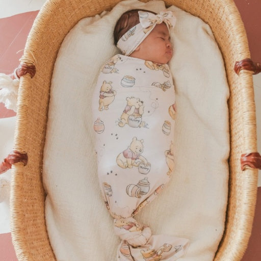 KNIT SWADDLE BLANKET - HUNNY