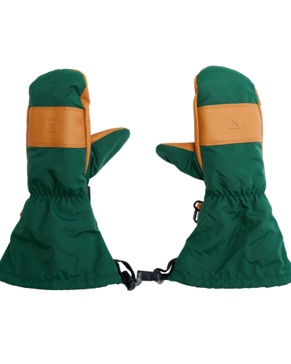 KIDS WATERPROOF MITTEN IN IVY GREEN