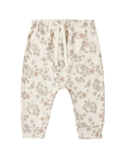 DRAWSTRING PANT FLORAL VINE