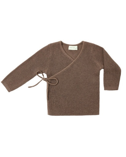 KNIT WRAP TOP COCOA