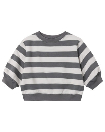 OVERSIZED CREW SWEATSHIRT MIDNIGHT STRIPE