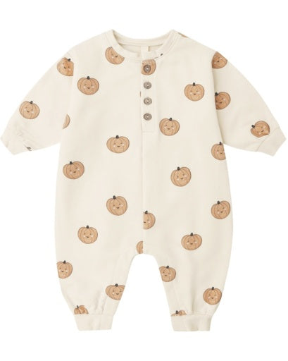 RELAXED FLEECE JUMPSUIT PUMPKINS