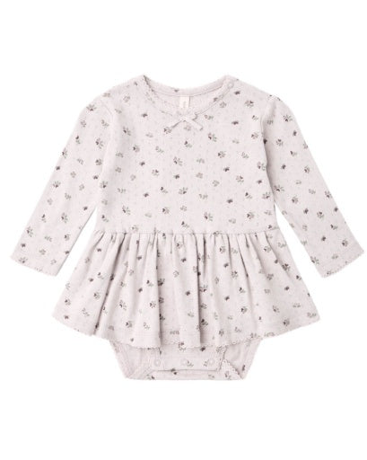 POINTELLE SKIRTED BODYSUIT HEART DITSY