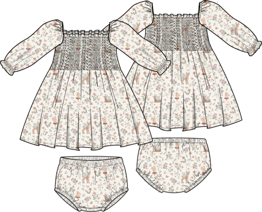 Enchanted Woodland - Jennifer Dress and Bloomer