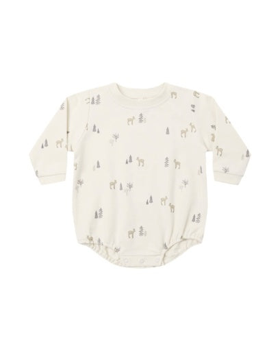 CREWNECK BUBBLE ROMPER DEER