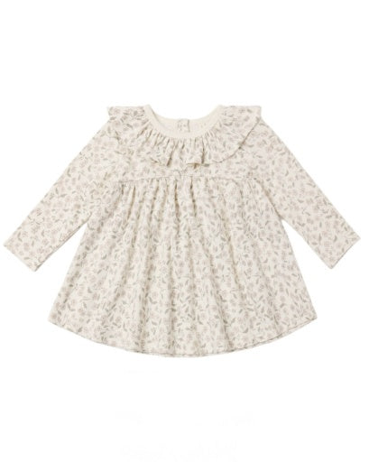 RUFFLE COLLAR JERSEY DRESS FLORET
