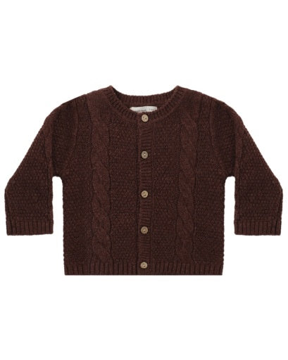 KNIT CARDIGAN BLACK CHERRY