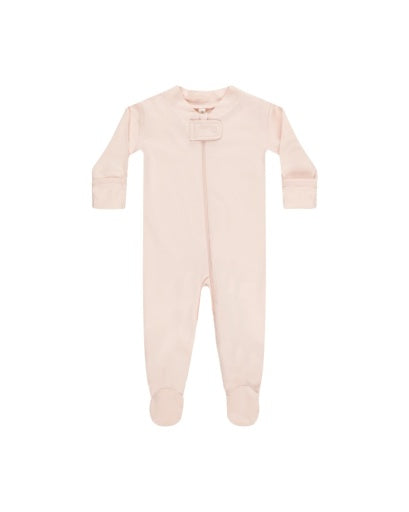 ZIP LONGSLEEVE SLEEPER FOOTIE PETAL