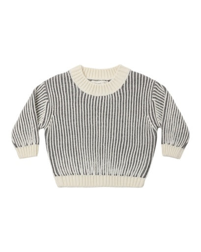 RELAXED KNIT SWEATER MIDNIGHT STRIPE