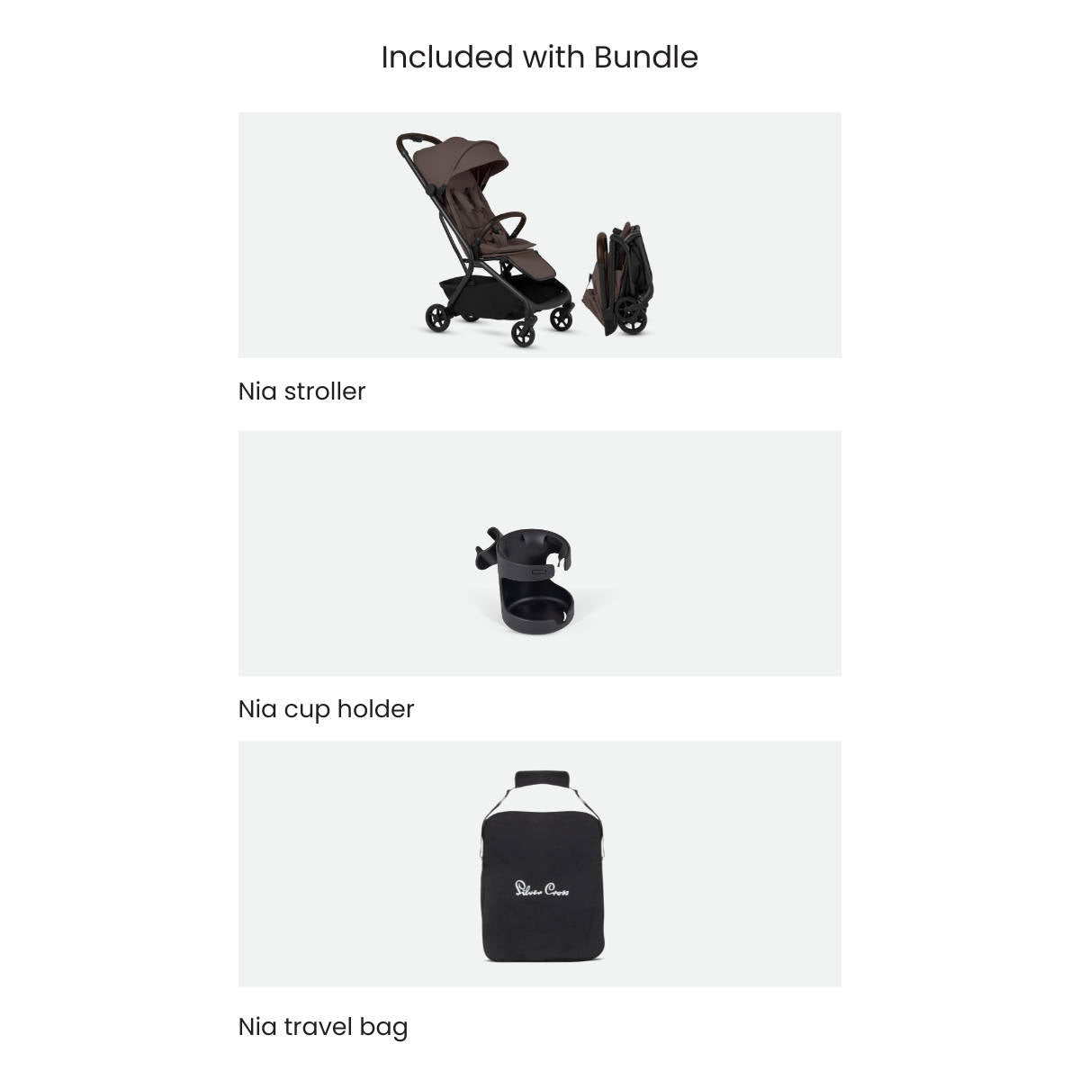 Silver Cross Nia Compact Travel Stroller Bundle