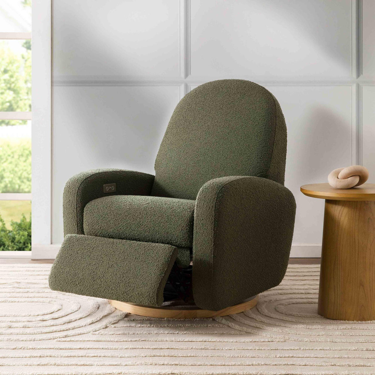 Babyletto Nami Electronic Recliner and Swivel Glider Recliner with USB port