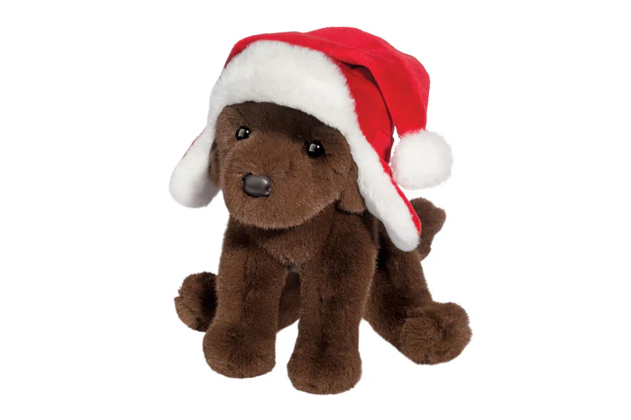 Chocolate Lab Santa Bomber Hat