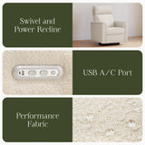 Namesake Willa Plus Power Glider Recliner + Power Headrest